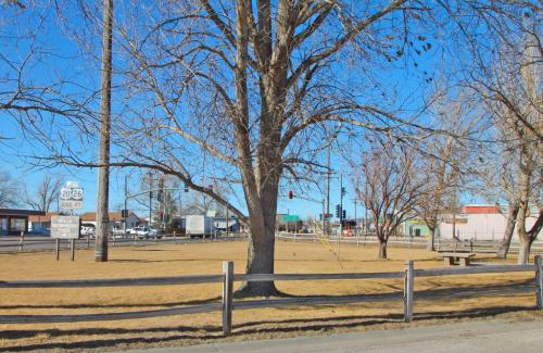 Park with fence around it