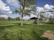 Park with Swing and Picnic Table