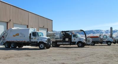 Three Large Trucks