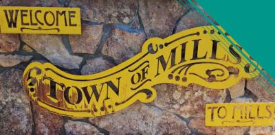 Welcome to Mills sign