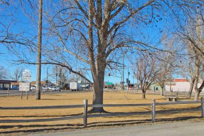 Park with fence around it