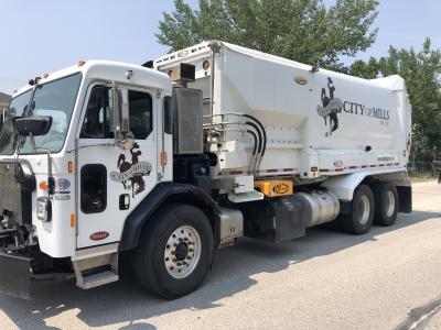 Trash truck city logo